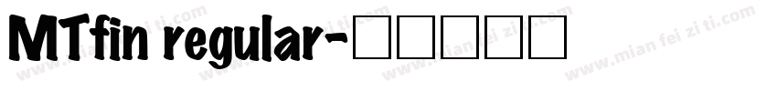 MTfin regular字体转换